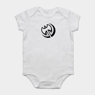 Labrys, soaring bird, waxing moon Baby Bodysuit